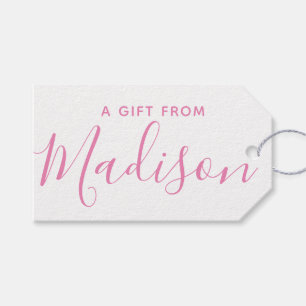 Any Colour - Script Name Gift Tag