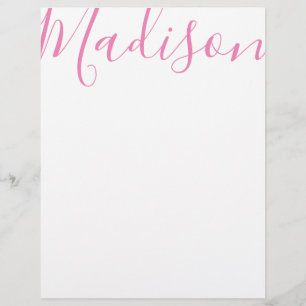 Any Colour - Script Name Personalised Letterhead