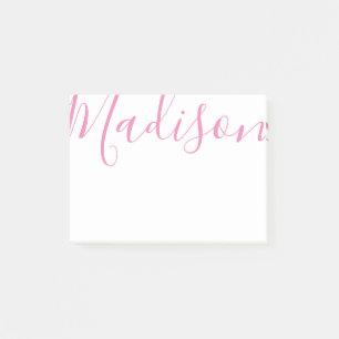 Any Colour - Script Name Post-it Notepad