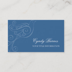 Any Colour Scrolly Bird Business Card