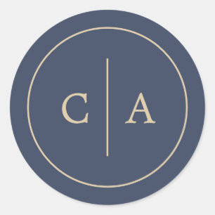 Any Colour Simple Elegant Monogram Envelope Seals