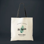 Any Colour St. Lucia Wedding Welcome Tote Bag,<br><div class="desc">Wedding weekend welcome gift bag for out of town guests to your wedding, featuring image of St. Lucia. You may edit the colours for any part of this design, as well as move the heart to the location of your wedding. To change colours, click personalise and then "edit using the...</div>