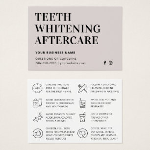 Any Colour Teeth Whitening Aftercare Instructions