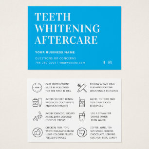Any Colour Teeth Whitening Aftercare Instructions