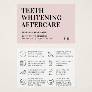 Any Colour Teeth Whitening Aftercare Instructions