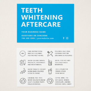 Any Colour Teeth Whitening Aftercare Instructions