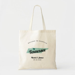 Any Colour Tennessee Map Wedding Welcome Bag, Tote Bag