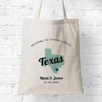 Any Colour Texas Map Wedding Welcome Bag,