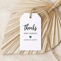 Any Colour Thanks for Coming Tag, Wedding Thank Yo