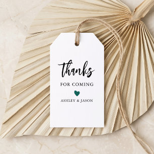 Any Colour Thanks for Coming Tag, Wedding Thank Yo Gift Tags