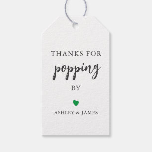 Any Colour Thanks for Popping By Tag, Popcorn Gift Tags
