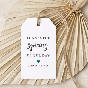 Any Colour Thanks for Spicing Up Our Day Wedding Gift Tags