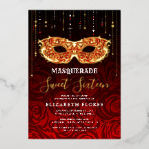 Any Colour Theme Sweet 16 Masquerade Birthday