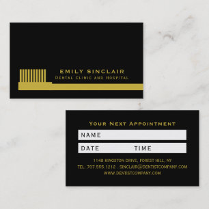 Any Colour Toothbrush, Dentist Appointment Business Card