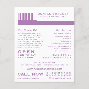 Any Colour Toothbrush, Dentistry, Dentist Advert Flyer