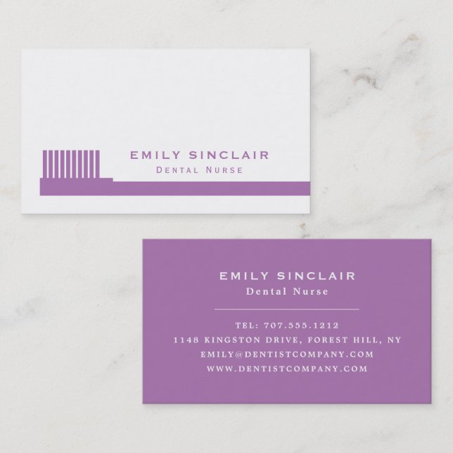 Any Colour Toothbrush, Dentistry, Dentist Business Card (Front/Back)