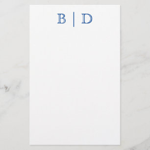 Any Colour - Two Letter Monogram Stationery