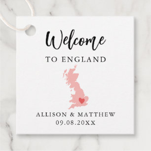 Any Colour United Kingdom Wedding Welcome Bag Favour Tags