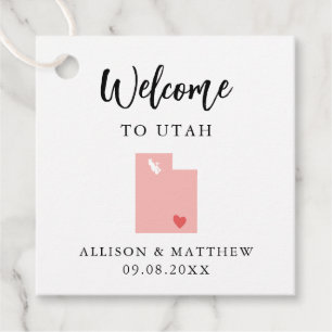 Any Colour Utah Wedding Welcome Bag Favour Tags
