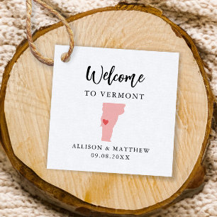 Any Colour Vermont Wedding Welcome Bag Favour Tags