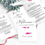Any Colour Virgin Islands Wedding Welcome Itinerar Tri-Fold Programme<br><div class="desc">Welcome guests to your wedding with this tri-fold card. There is plenty of room to include your itinerary, restaurant suggestions, things to do, and contact info. There is space for a photo on the back of the card. All text may be customised, including the heading. You may edit the colours...</div>