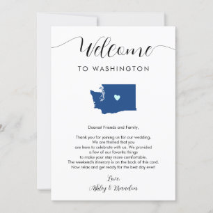 Any Colour Washington Wedding Welcome Itinerary