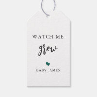 Any Colour Watch Me Grow, Plant Baby Shower Tag,
