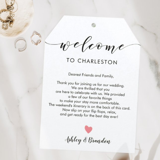 Any Colour Wedding Welcome Tag, Letter Itinerary (Creator Uploaded)