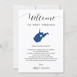 Any Colour West Virginia Wedding Welcome Itinerary