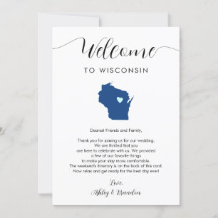 Any Colour Wisconsin Wedding Welcome Itinerary