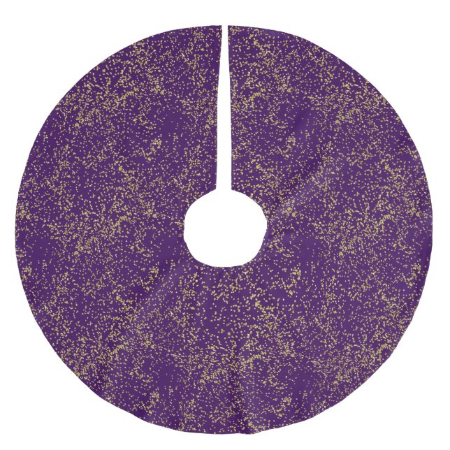 Any Colour with Gold Confetti Overlay Brushed Polyester Tree Skirt (Front)