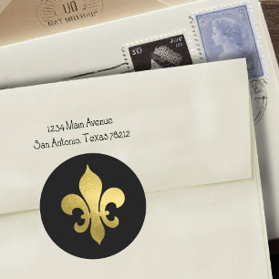 Any Colour with Gold Fleur de Lis Envelope Seal