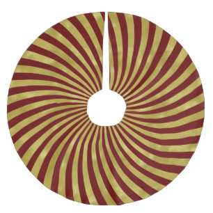 Any Colour with Gold Spiral Stripes Brushed Polyester Tree Skirt