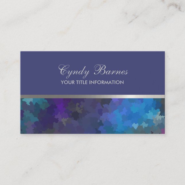 Any Colour with Multi Coloured Pattern Business Ca Card (Front)