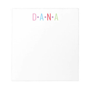 Any Colours - 4 Letters Name Dots Notepad