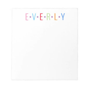 Any Colours - 6 Letters Name Dots Notepad