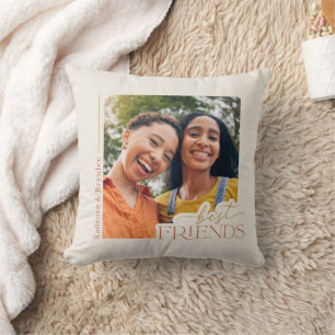 Any Colours Best Friends Typography Photo Cushion