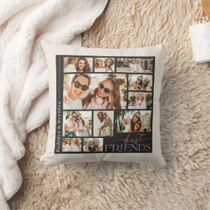 Any Colours Modern 11 Photo Collage Best Friends  Cushion