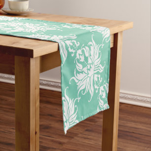 Any Custom Colour Damask Pattern Short Table Runner
