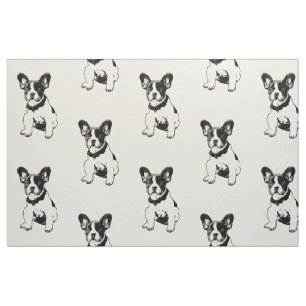 Any Custom Colour French Bulldog Puppy Graphic Fabric