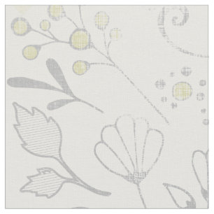 Any Custom Colour Rustic Floral Pattern Fabric