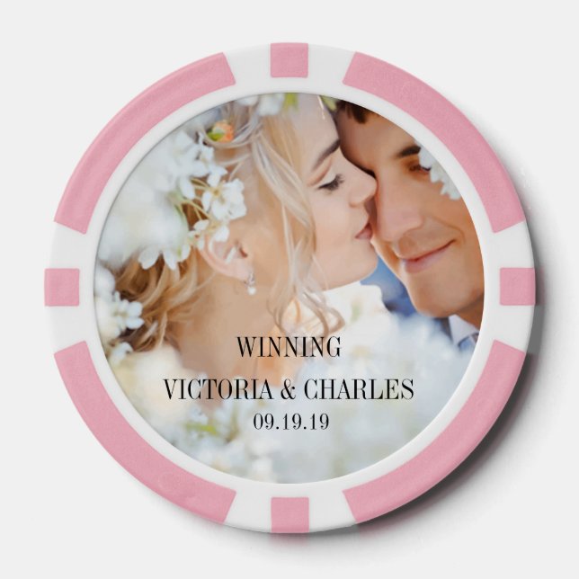 Any Custom Colour Wedding Favours Poker Chips (Front)