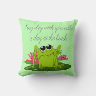Any Day With You Is Like A Day At The Beach Pillow