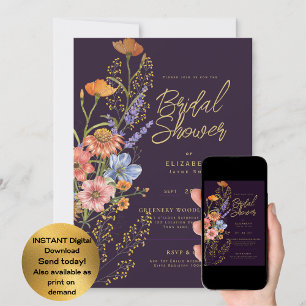 ANY EVENT Boho Wildflowers Garden Party  Invitation
