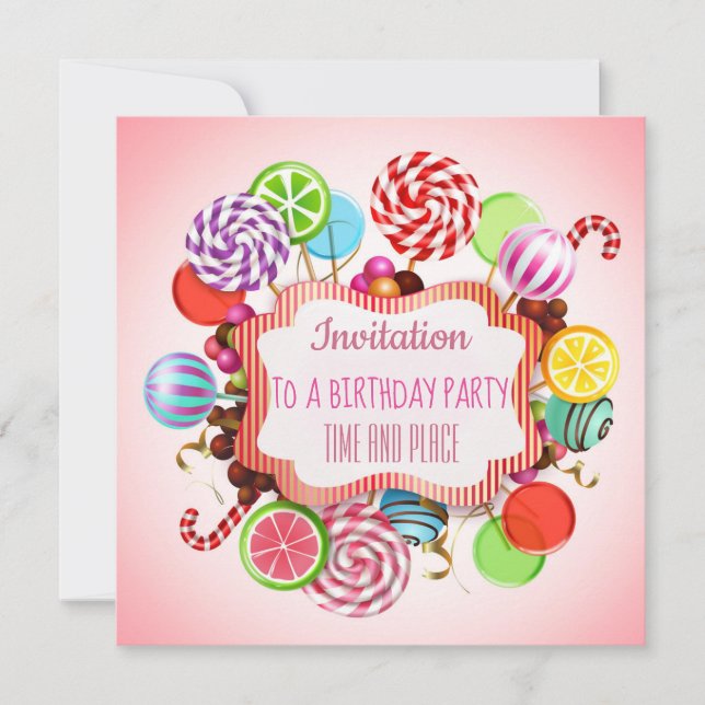 Any Event Candy Invitation (Front)