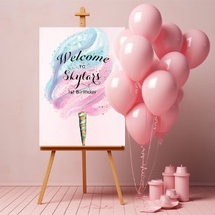 ANY EVENT - Cotton Candy Welcome Sign Poster