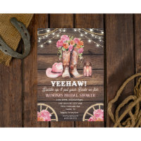 ANY EVENT - Cowgirl Boot Floral Western Invitation
