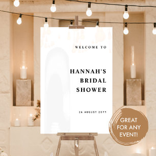 Any Event, Elegant and Modern Welcome White Acrylic Sign