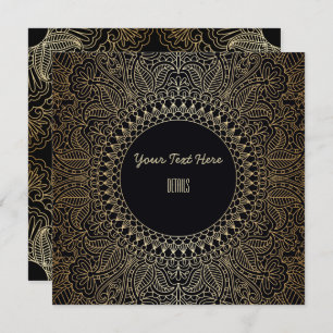Any Event Elegant Gold Mandala Save The Date