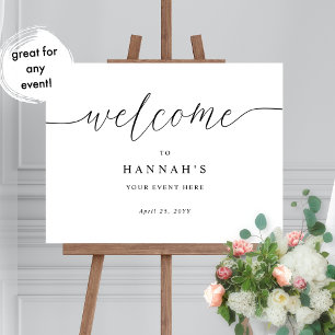 Any Event, Elegant Script Welcome Sign